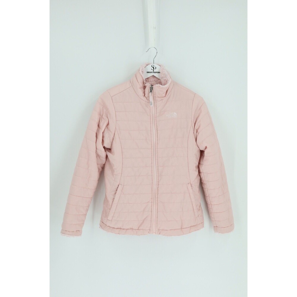 The North Face Girls Size XL Mossbud Swirl Reversible Fuzzy Light Pink Jacket